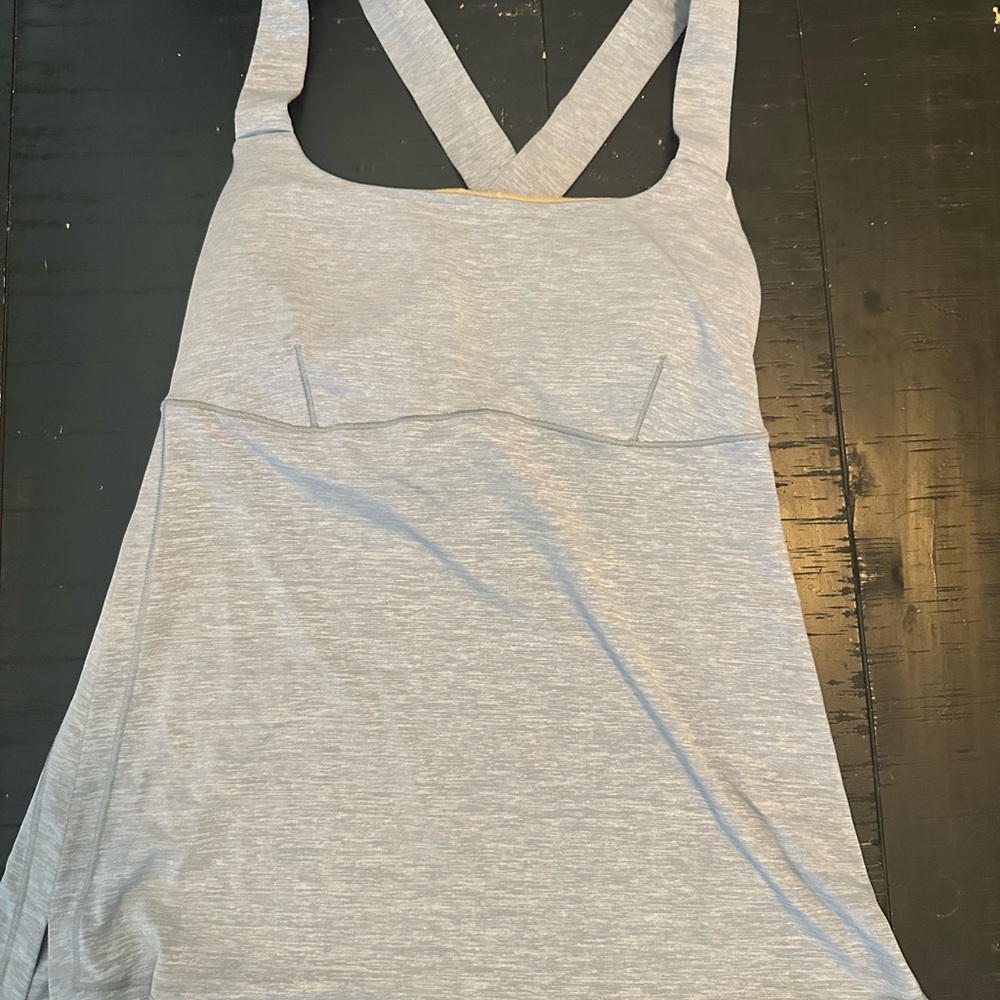 Lululemon Athletica Gray Fitted Backless Tank Top